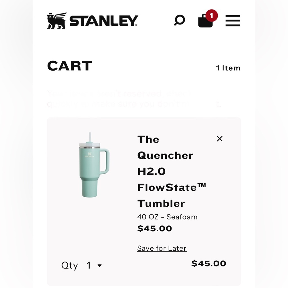 Stanley NEW The Flowstate Quencher H2.0 Tumbler 40 oz All Day Hydration Seafoam